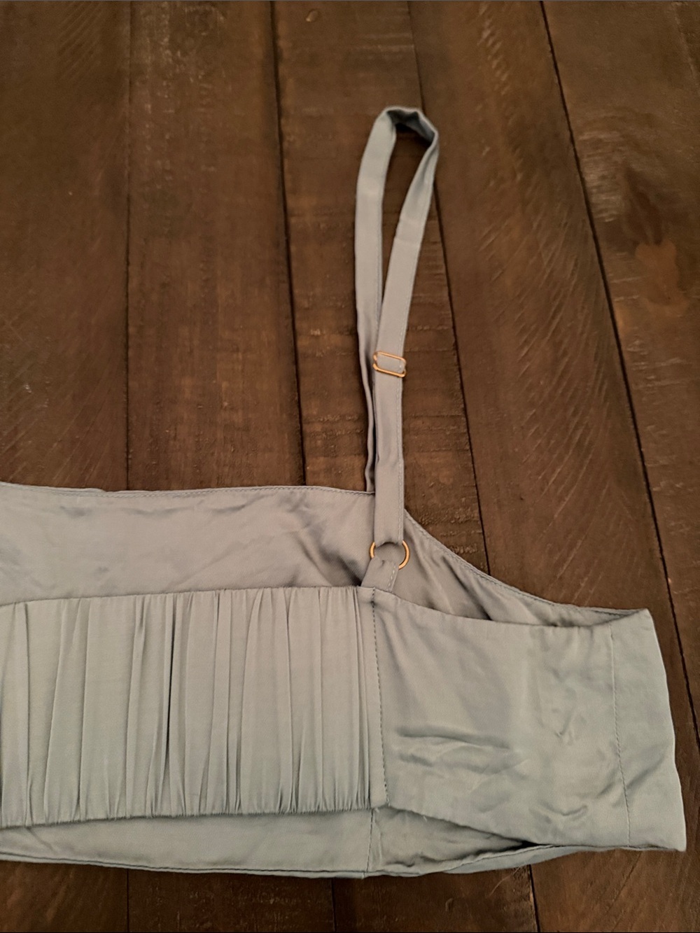 Anthropologie Sage Green Pleated Bralette - Picture 6 of 7